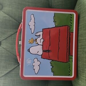 AS IS Snoopy and Woodstock Metal Lunchbox